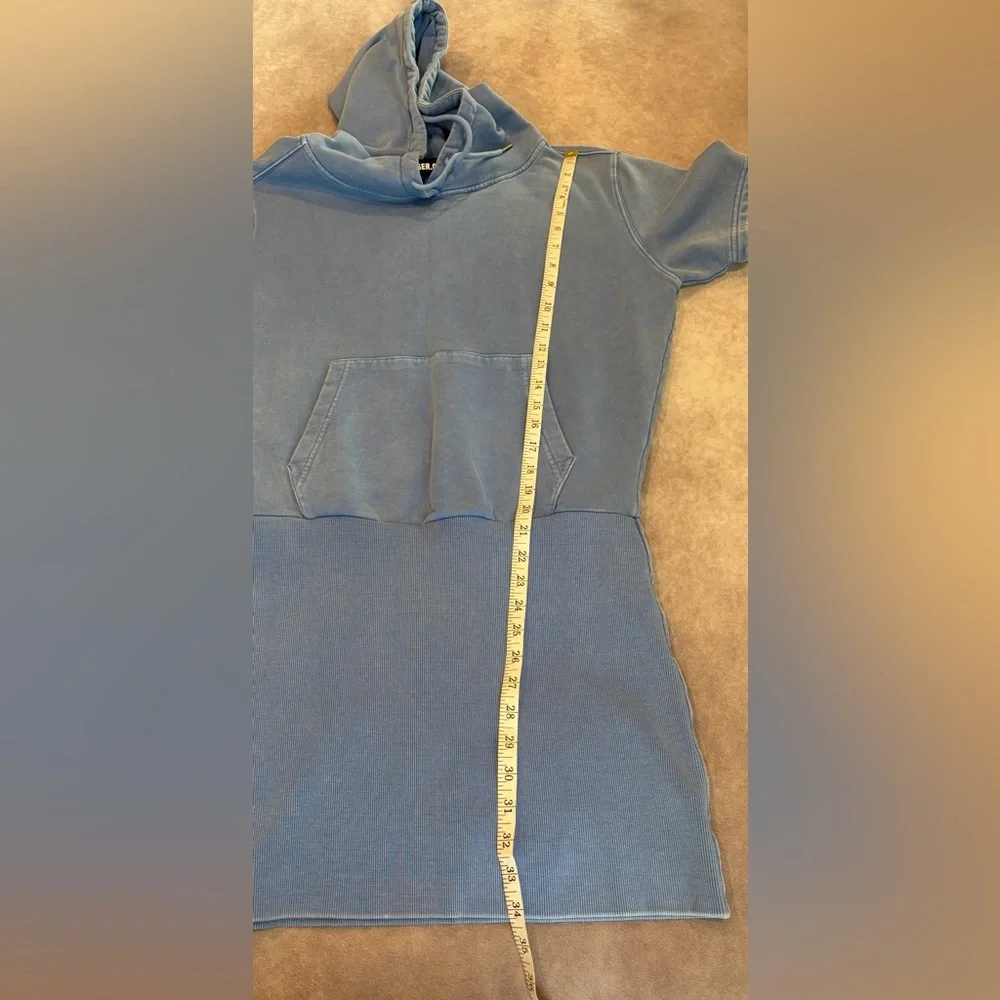 SER.O.YA Size:L Women Rory Blue Hoodie Sweatshirt Dress 100% Cotton - Picture 6 of 14